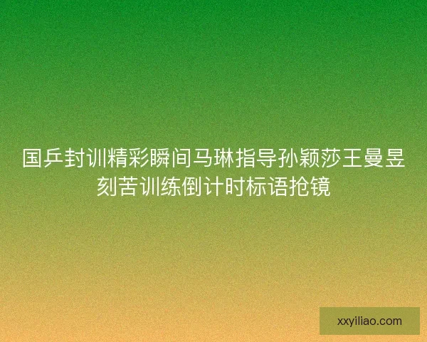 国乒封训精彩瞬间马琳指导孙颖莎王曼昱刻苦训练倒计时标语抢镜